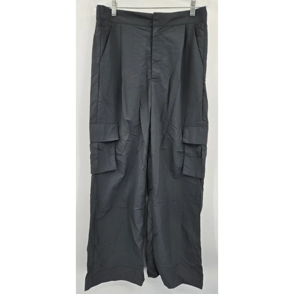 Wilo The Label Parachute Fly Cargo Pants Women's S Gray Wide Leg Anthropology